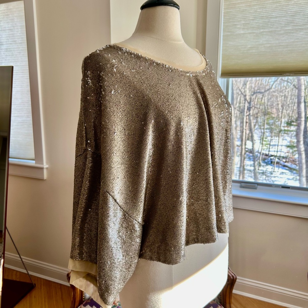 🆕 Free People Sequin Top - Picture 3 of 5